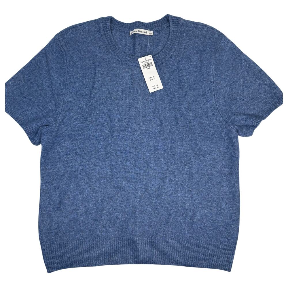 Abercrombie & Fitch Wool Blend Sweater Blue Size Large NWT
